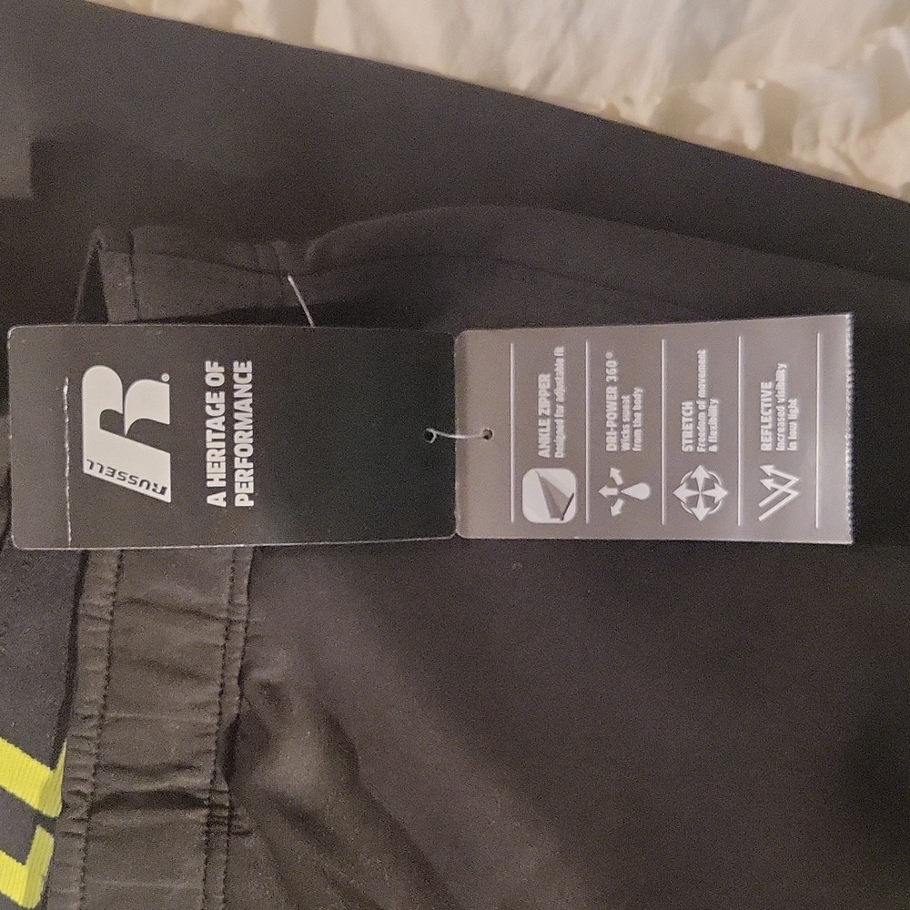 🔥HOT🔥 NWT! Men's Russell Athletic Reflective Black Pants With Dri-Power 360®️ - Picture 5 of 7